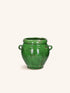 MOSKU - vaas - terracotta - DIA 27,5 x H 24,5 cm - groen