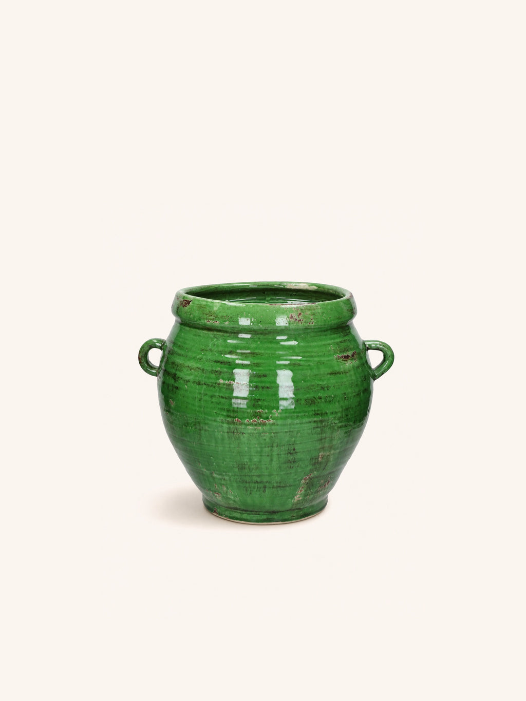 MOSKU - vaas - terracotta - DIA 27,5 x H 24,5 cm - groen