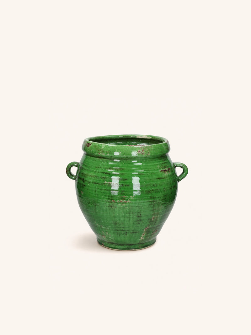 MOSKU - vase - terracotta - DIA 27,5 x H 24,5 cm - green