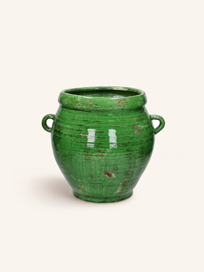 MOSKU - vase - terracotta - DIA 34 x H 34,5 cm - green