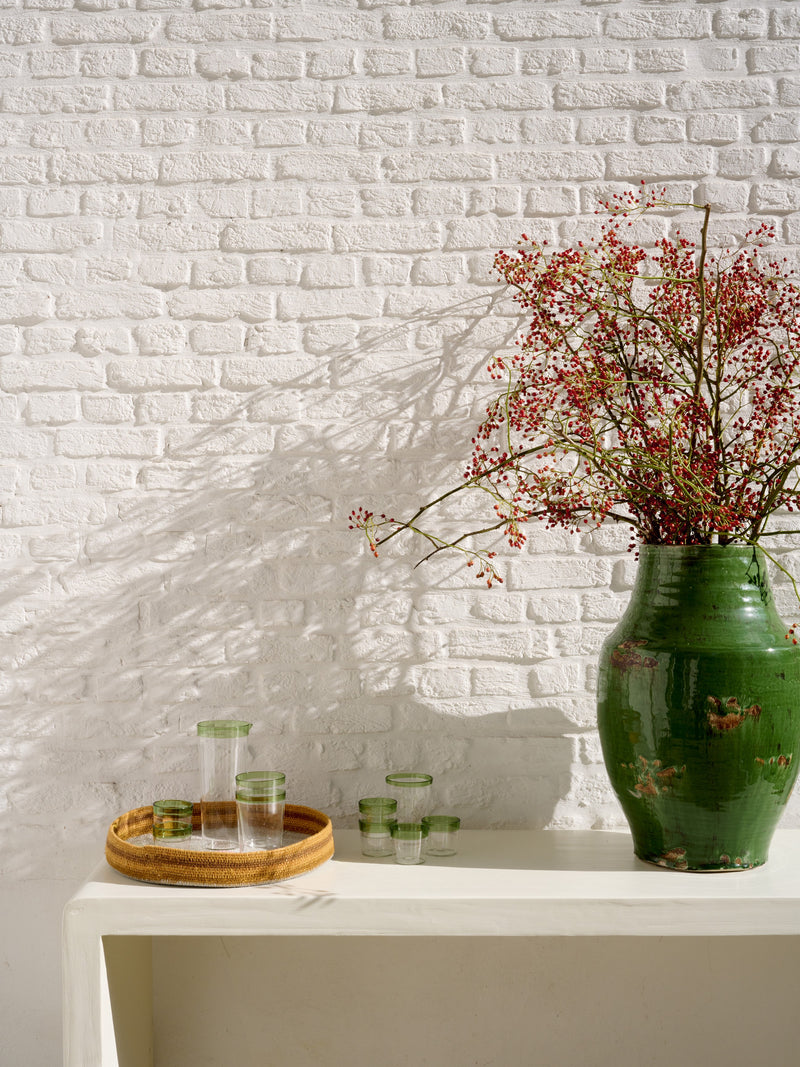 MOSKU - vase - terracotta - DIA 33 x H 48 - green