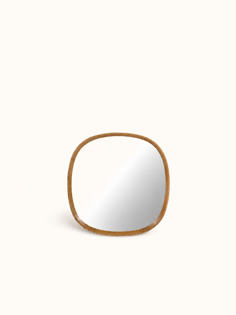 QUERCUS - mirror - oak - L 60 x W 4,5 x H 60 cm - natural