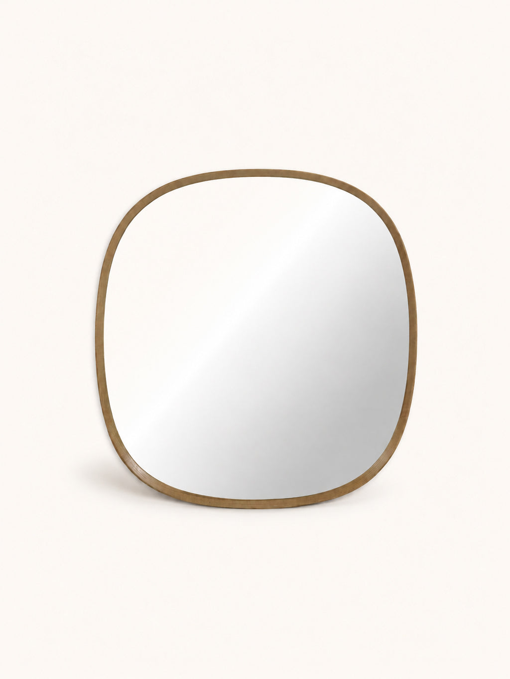 QUERCUS - mirror - oak - L 100 x W 4,5 x H 100 cm - natural