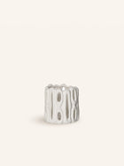CADIZ - candle holder - stoneware - DIA 11 x H 11 cm - white