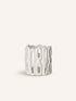 CADIZ - candle holder - stoneware - DIA 16 x H 16 cm - white