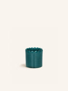 WAVES - candle holder - glass - DIA 8 x H 8 cm - turquoise