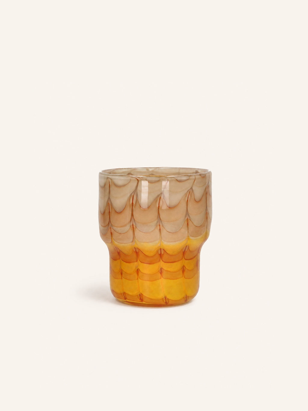 WAVES - vase - glass - DIA 17,5 x H 19,5 cm - sun