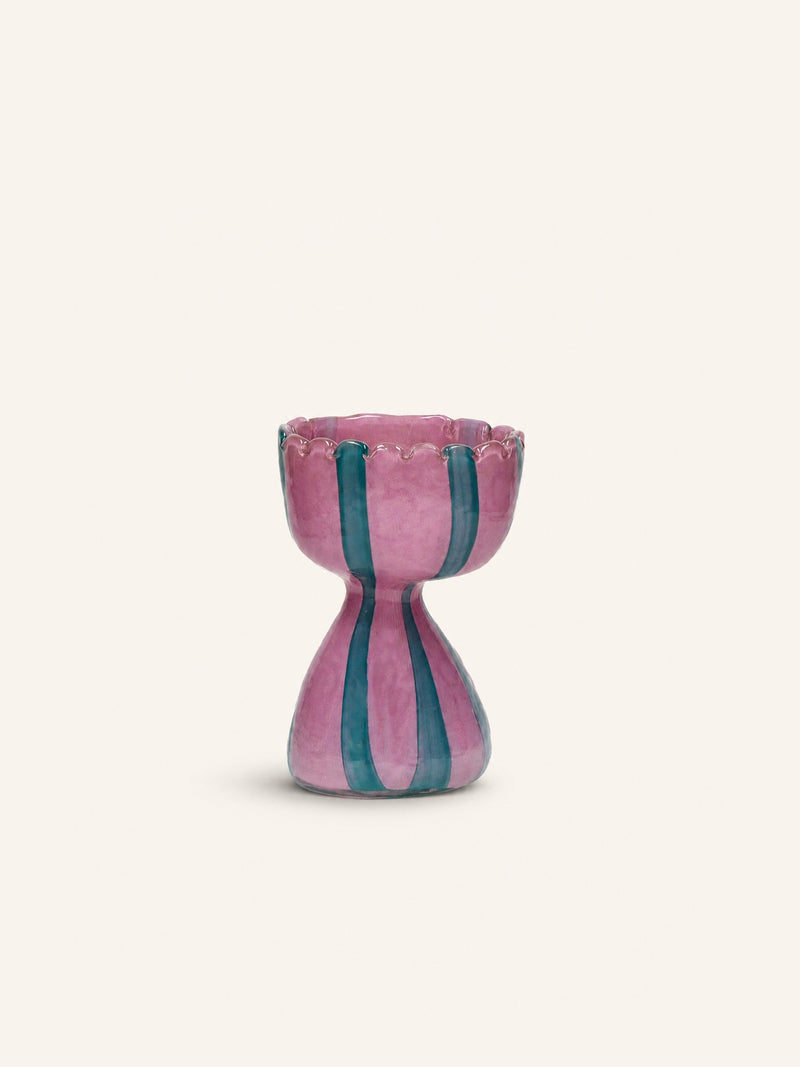 WAVES - vase - glass - DIA 14 x H 21 cm - mix of colours