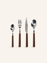 Bruin – DALI - set/16 cutlery 18/0 - stainless steel - brown