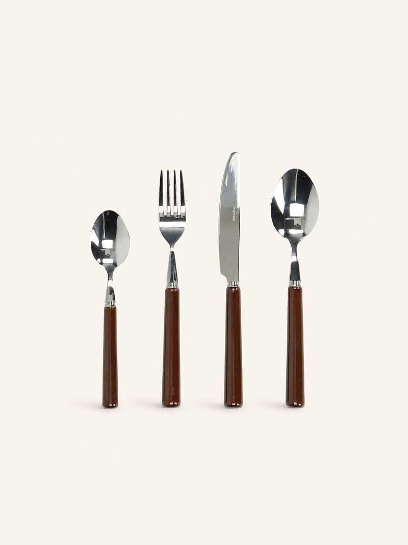 DALI - set/16 cutlery 18/0 - stainless steel - brown