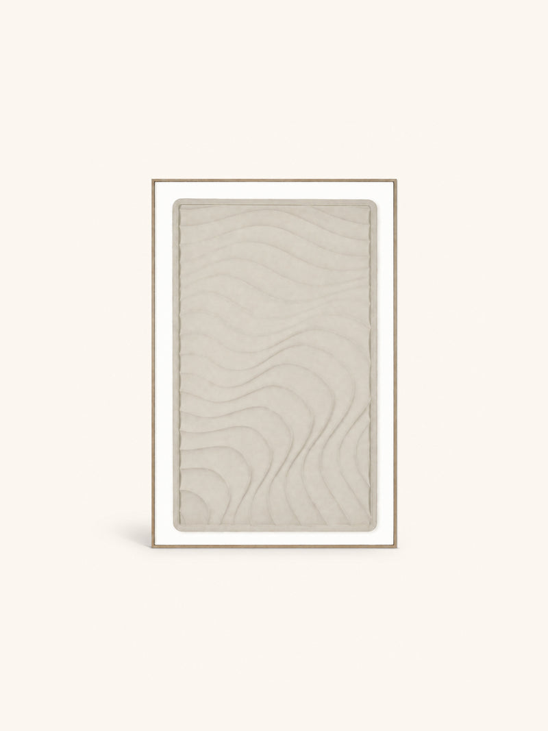 LA MARÉE BASSE - wanddecoratie - hout - L 80 x W 3,5 x H 120 cm - beige