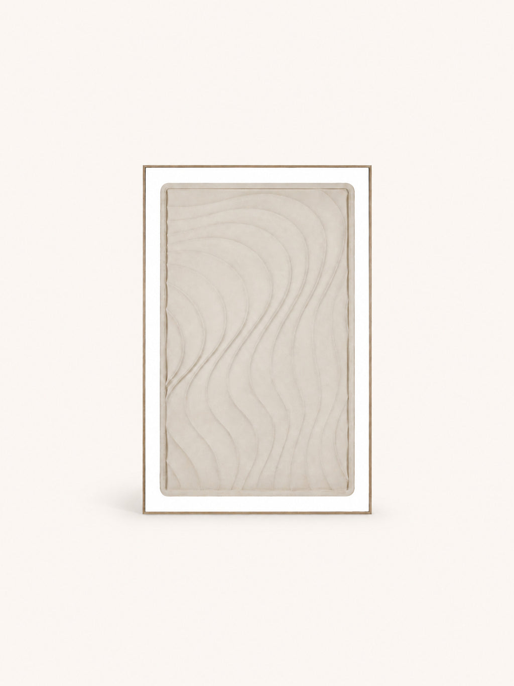 LA MARÉE BASSE - wanddecoratie - hout - L 80 x W 3,5 x H 120 cm - beige