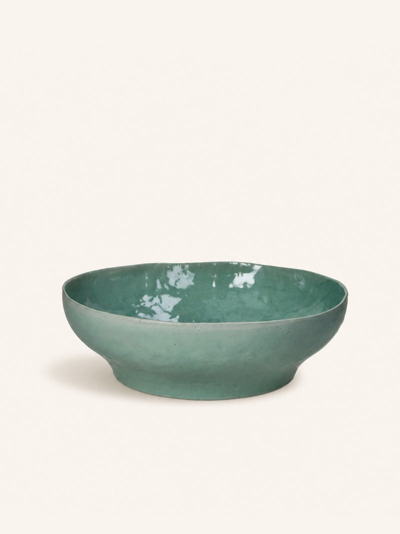 MARMORIS - serving bowl - porcelain - DIA 33 x H 9,7 cm - celadon