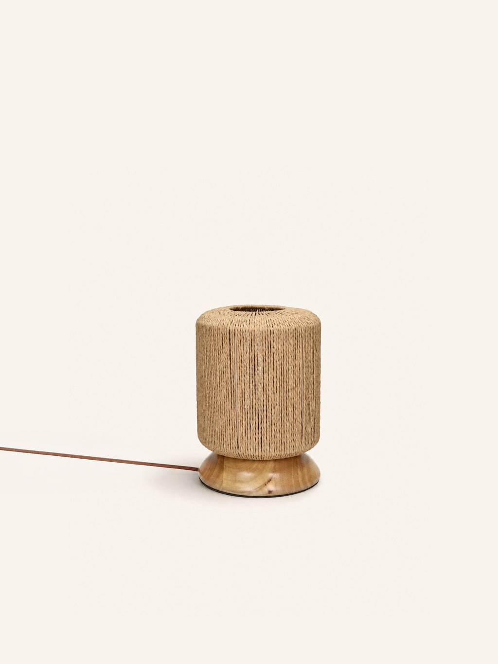 CORDERA - lámpara de mesa - papel trenzado - DIA 20 x H 29 cm - natural