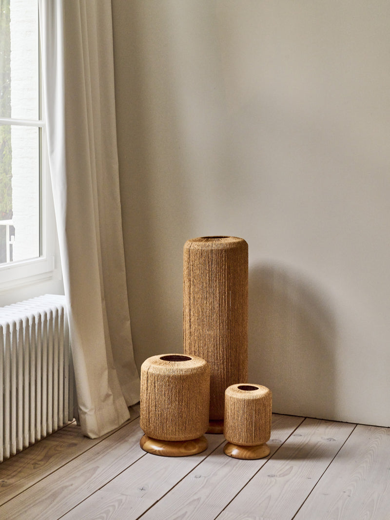 CORDERA - table lamp - woven paper - DIA 20 x H 29 cm - natural