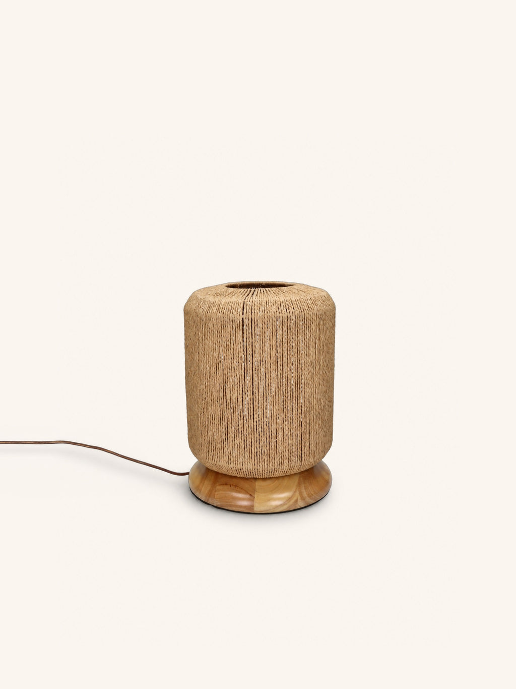 CORDERA - lampe à poser - papier tressé - DIA 30 x H 39 cm - naturel