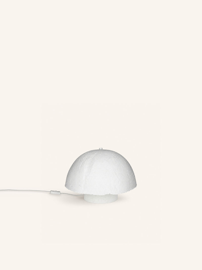COMPETA - table lamp - papier mâché - DIA 40 x H 27 cm - white
