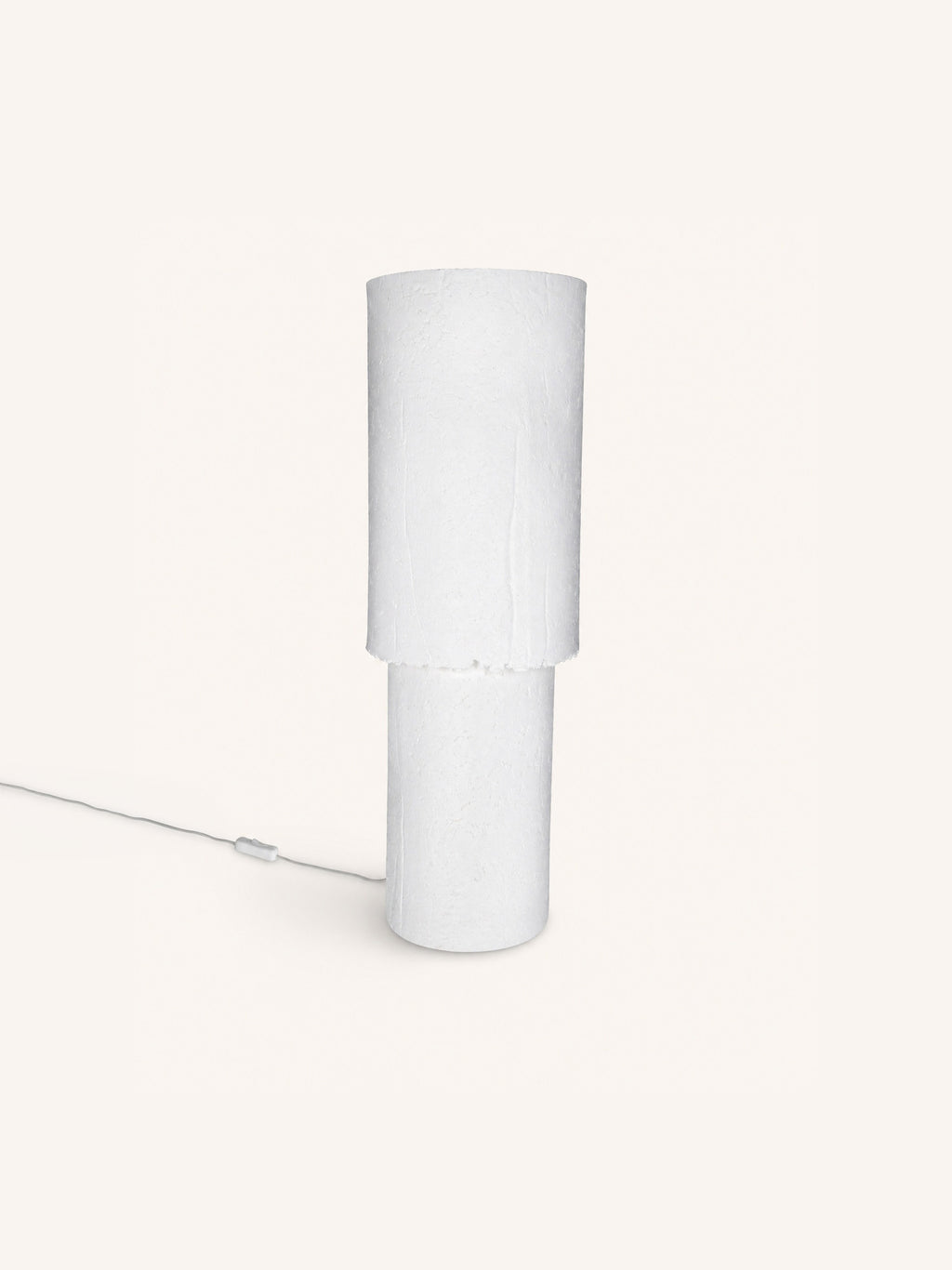 COMPETA - table lamp - papier-mâché - DIA 25 x H 69 cm - white