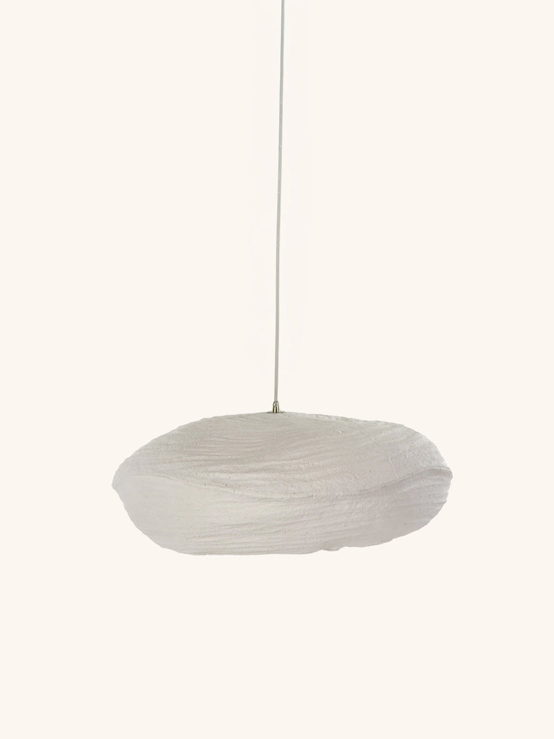 COMPETA - pendant lamp - papier mâché - DIA 60 x H 22 cm - white