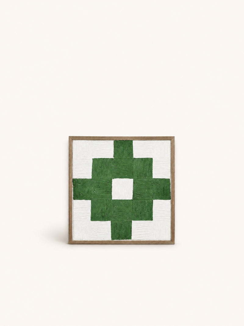 ILLUSION - decorazione da parete - cartapesta - L 60 x W 3,5 x H 60 cm - verde
