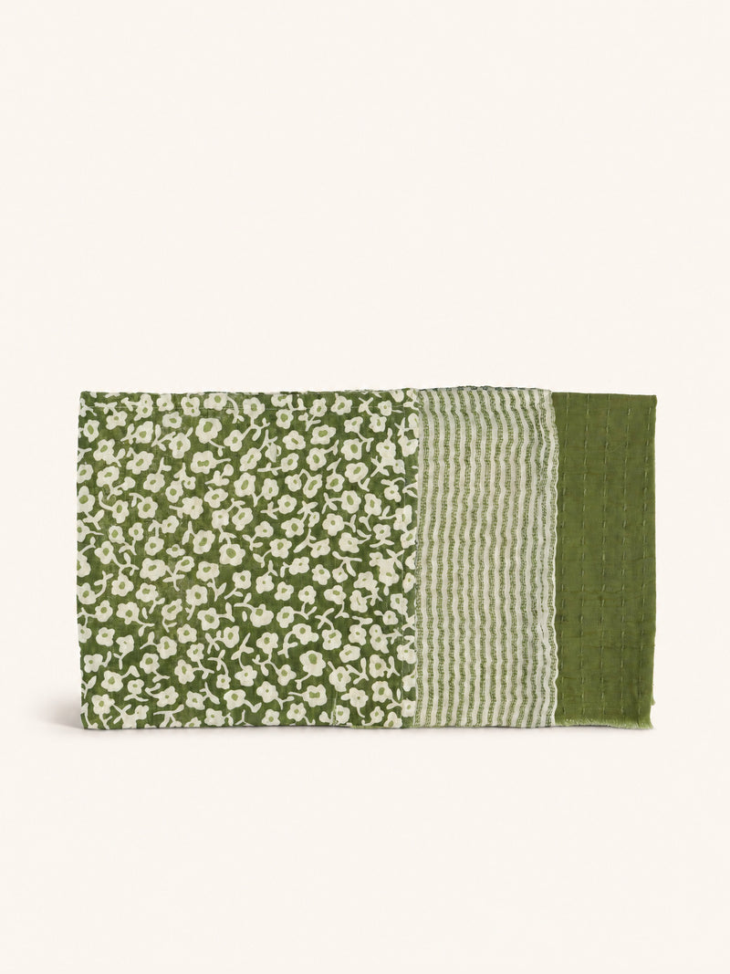 FRIVOLE - set/3 napkins - linen - L 45 x W 45 cm - green