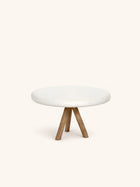 PRETORIA - coffee table - lime plaster - DIA 60 x H 37 cm - off-white