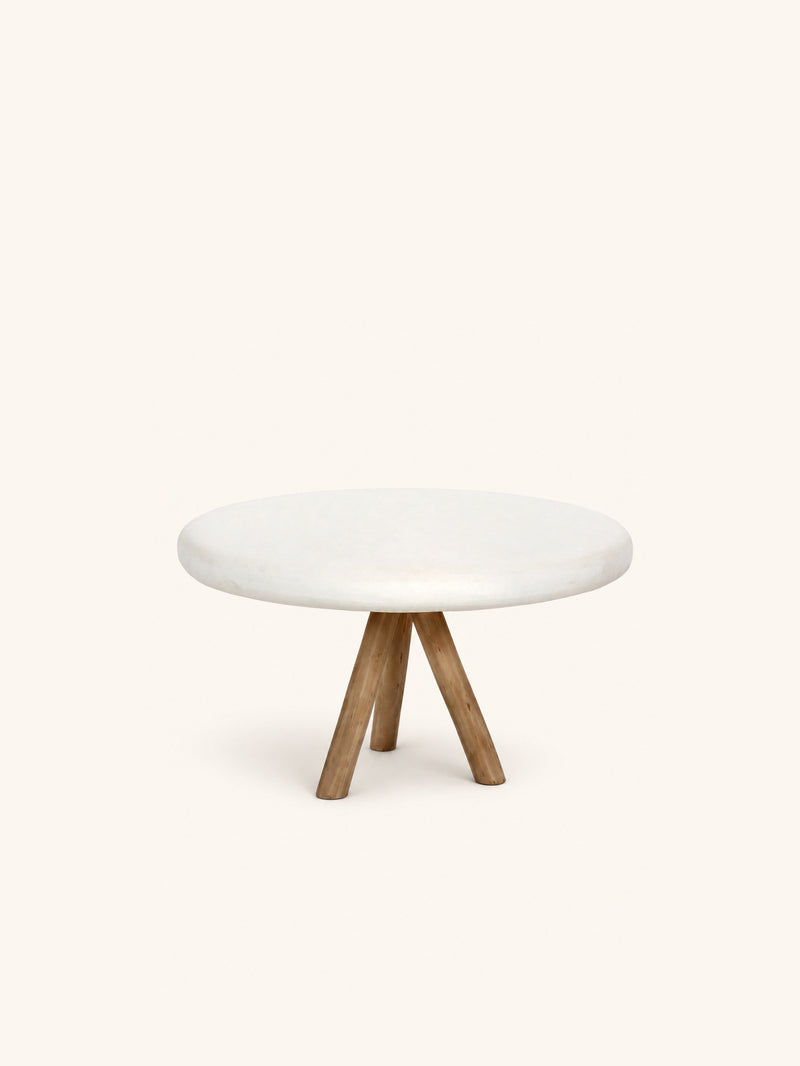 PRETORIA - coffee table - lime plaster - DIA 60 x H 37 cm - off-white