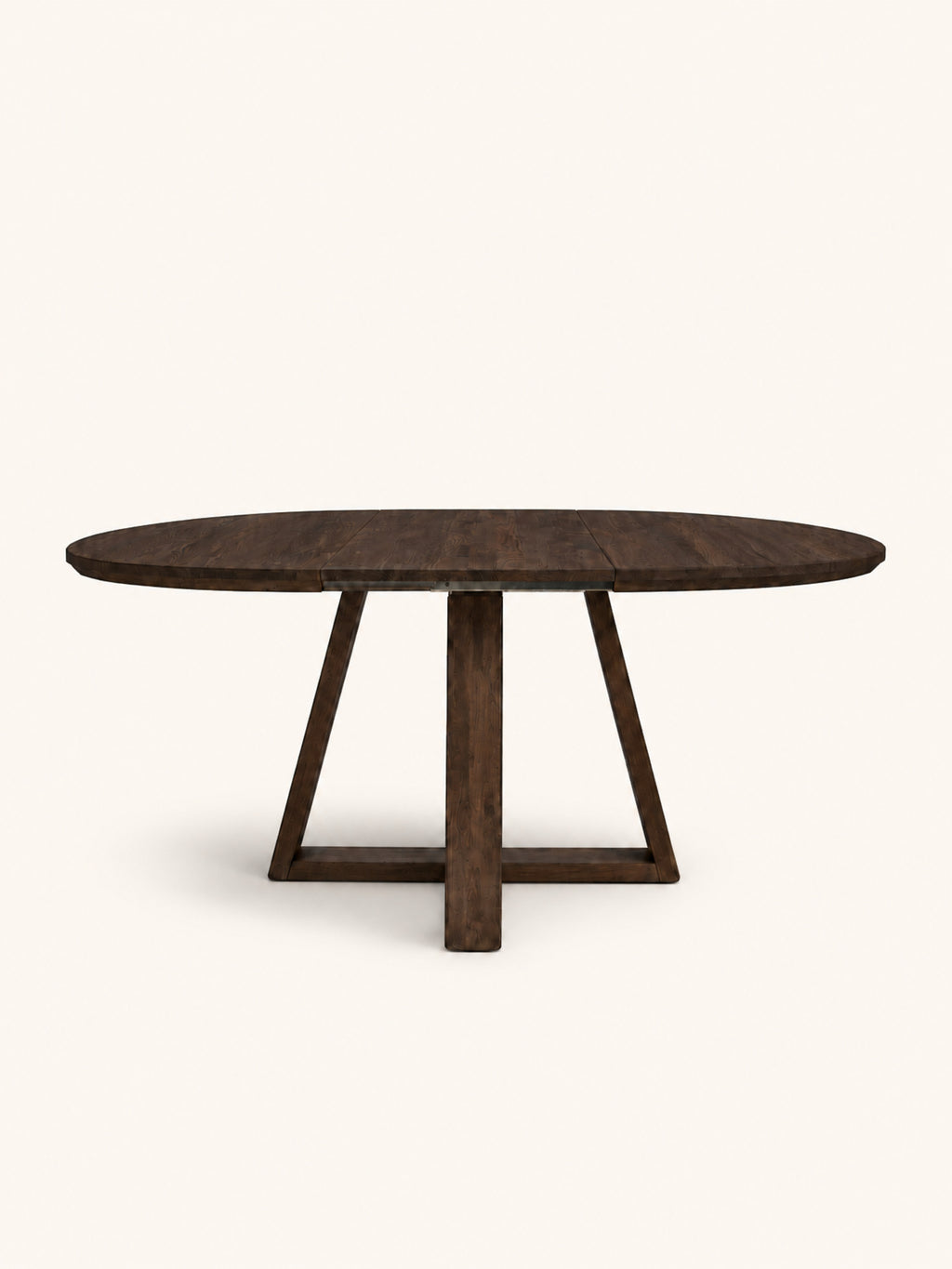 PLATO - table extensible - chêne - DIA 120 (L170) x W 120 x H 76 cm - marron foncé