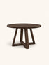 PLATO - ausziehbarer Tisch - Eiche - DIA 150 (L200) x W 150 x H 76 cm - dunkelbraun