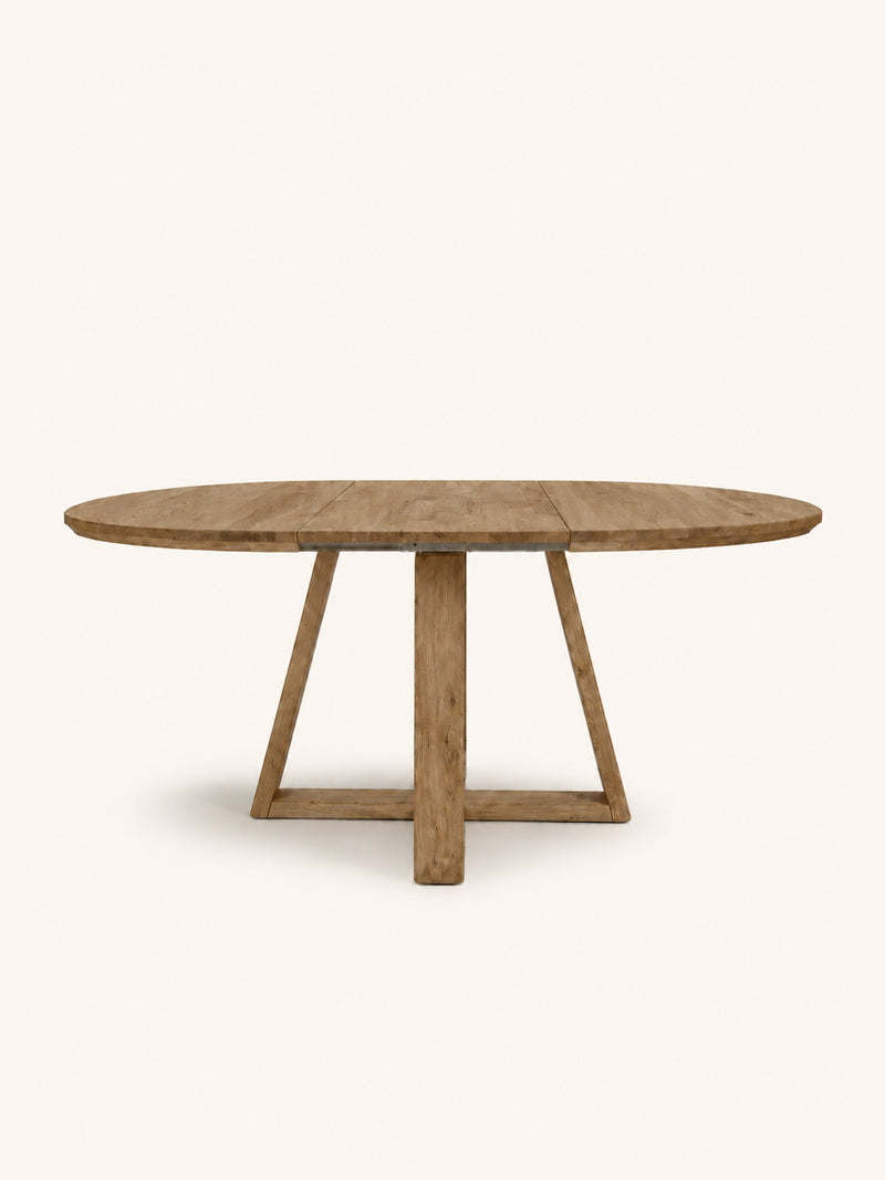 PLATO - extendable table - DIA 120 (L170) x W 120 x H 76 cm - natural