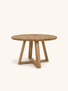 PLATO - mesa extensible - DIA 150 (L200) x W 150 x H 76 cm - natural
