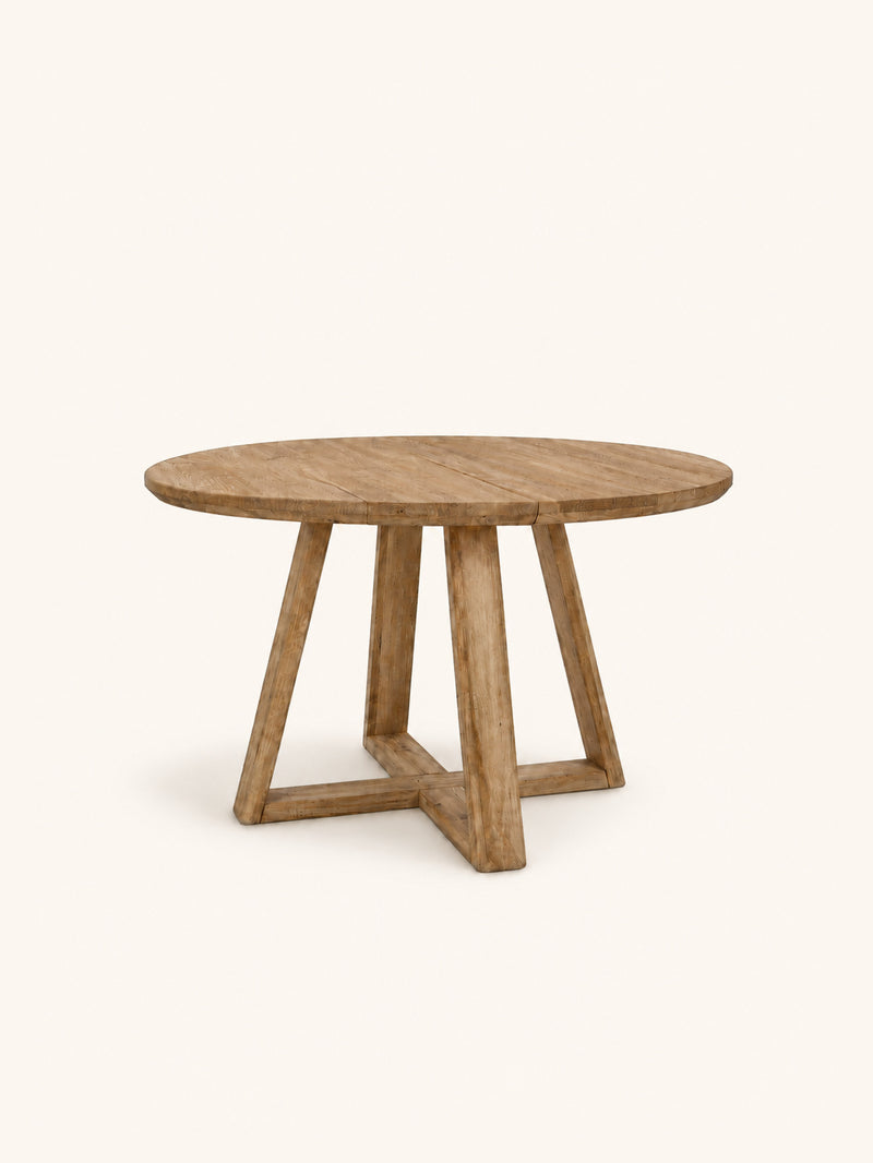 PLATO - extendable table - DIA 150 (L200) x W 150 x H 76 cm - natural