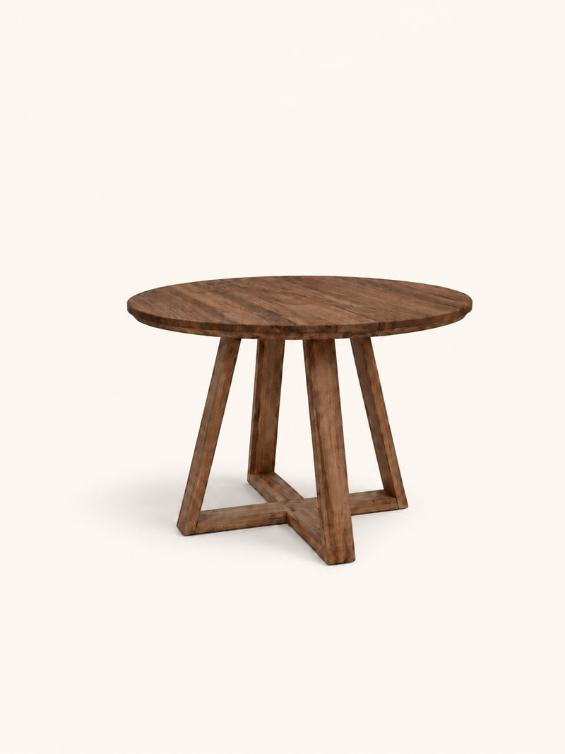 PLATO - extendable table - DIA 120 (L170) x W 120 x H 76 cm - walnut