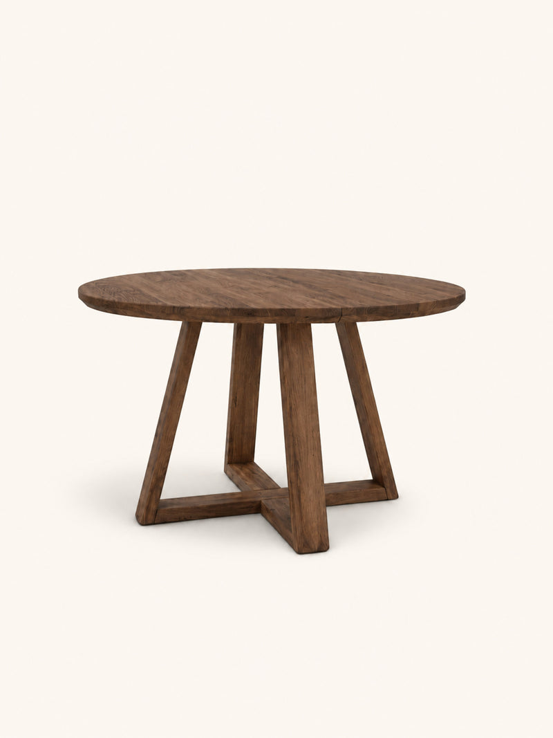 PLATO - extendable table - DIA 150 (L200) x W 150 x H 76 cm - walnut