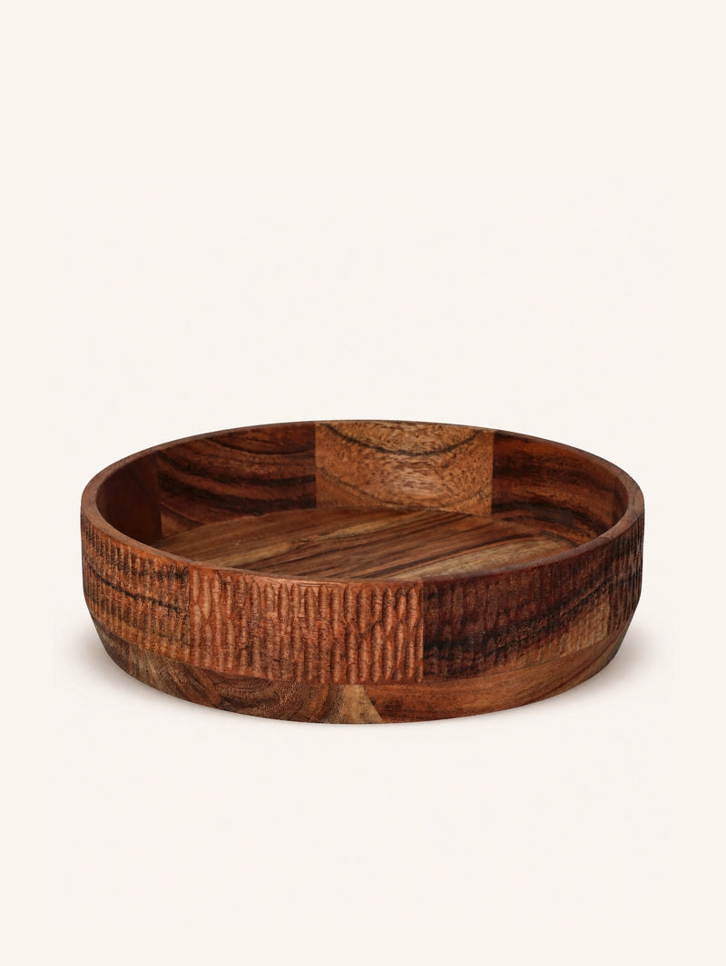 HOMMAGE - salad bowl - acacia wood - DIA 30 x H 8 cm - walnut