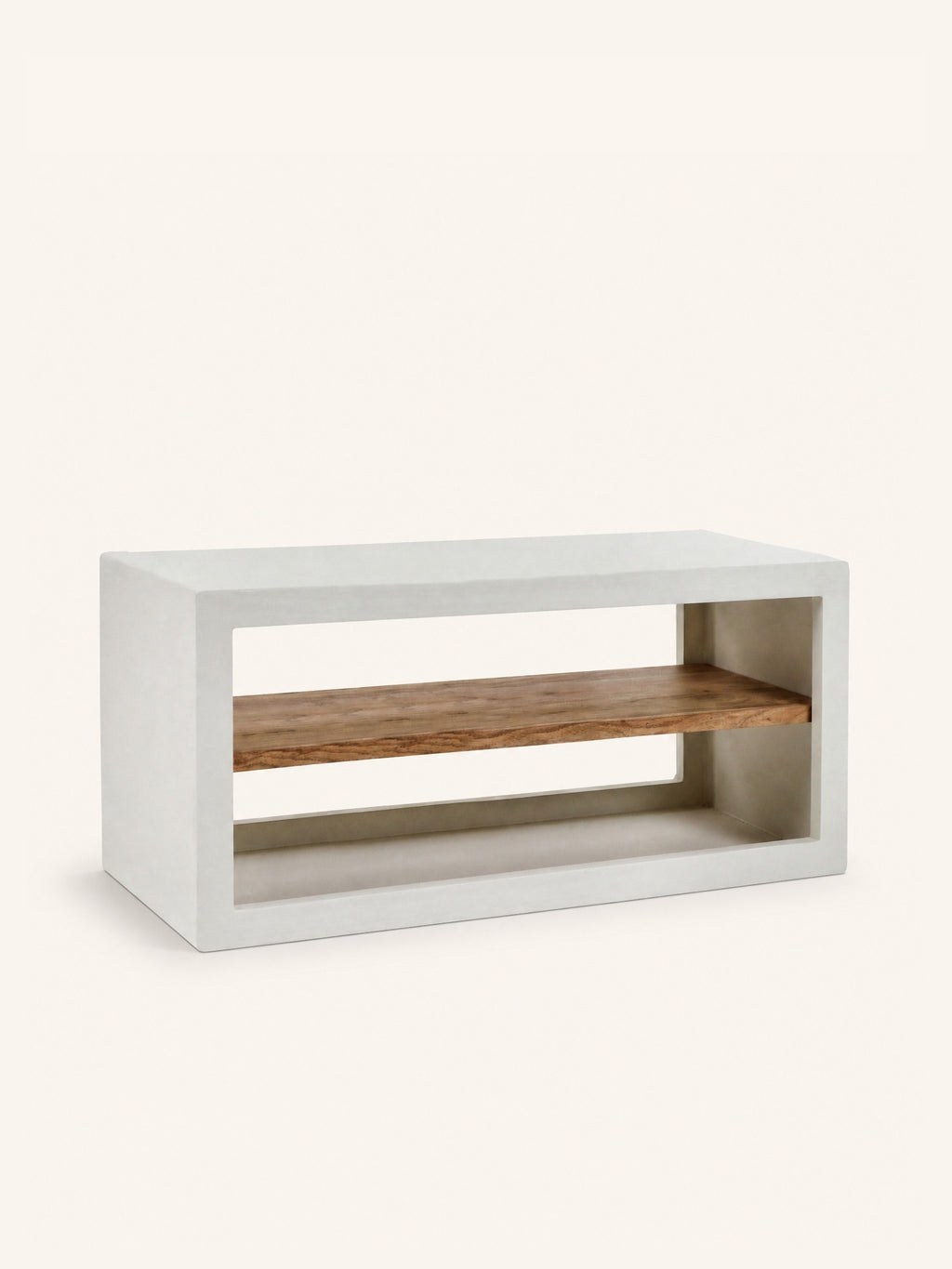 VERONA - étagère 1 tablette - enduit à la chaux - L 135 x W 40 x H 45 cm - blanc cassé