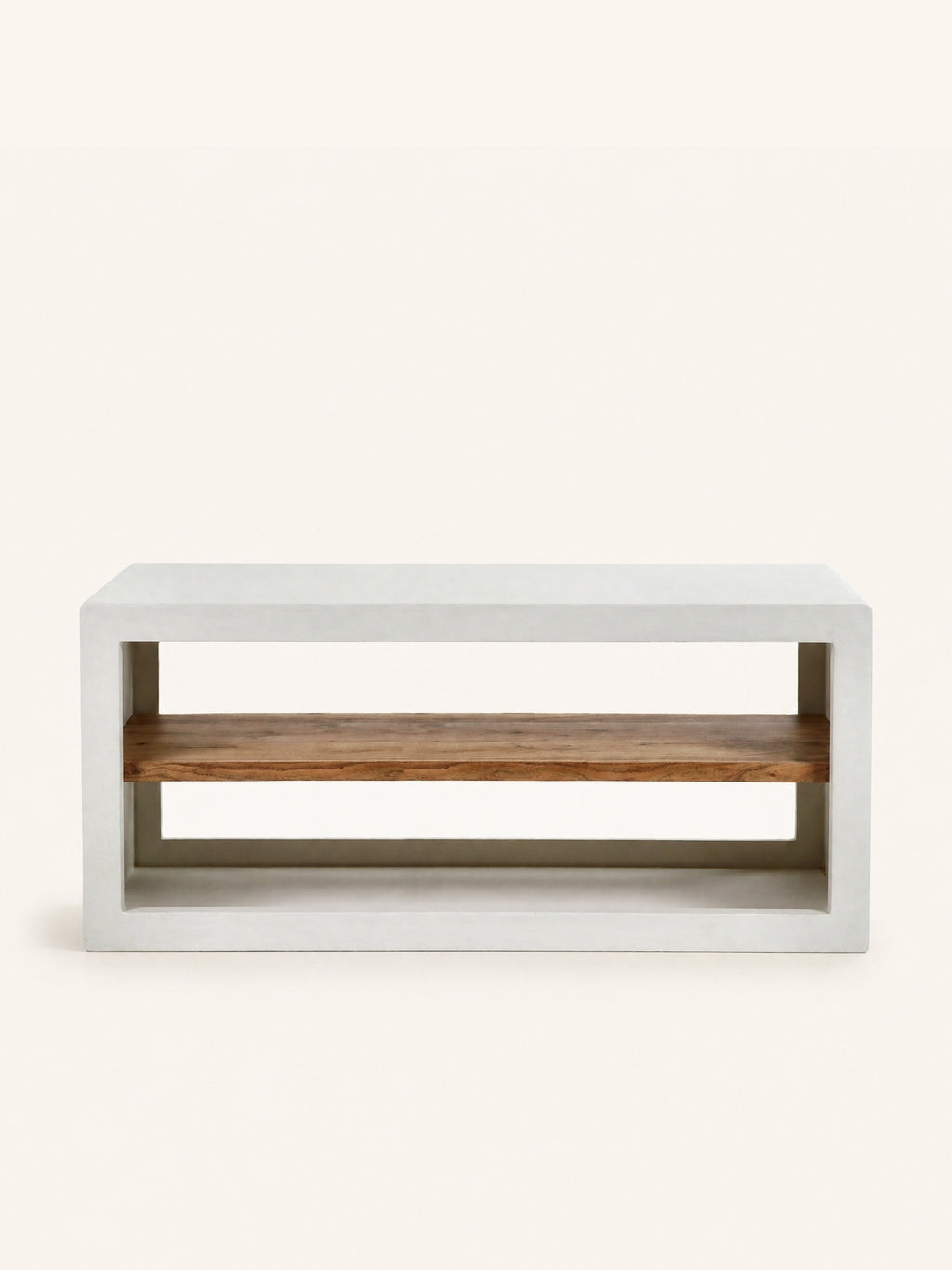 VERONA - étagère 1 tablette - enduit à la chaux - L 135 x W 40 x H 45 cm - blanc cassé