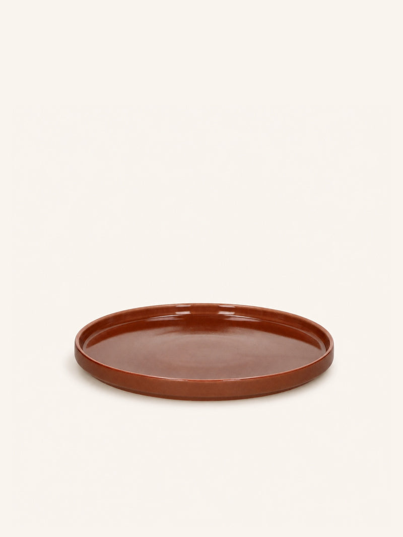 RASA - dessertbord - porselein - DIA 22,5 x H 2 cm - bruin