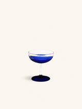 Blauw – TARIFA - coupe glass - 18 CL - borosilicate glass - DIA 10 x H 10 cm - blue