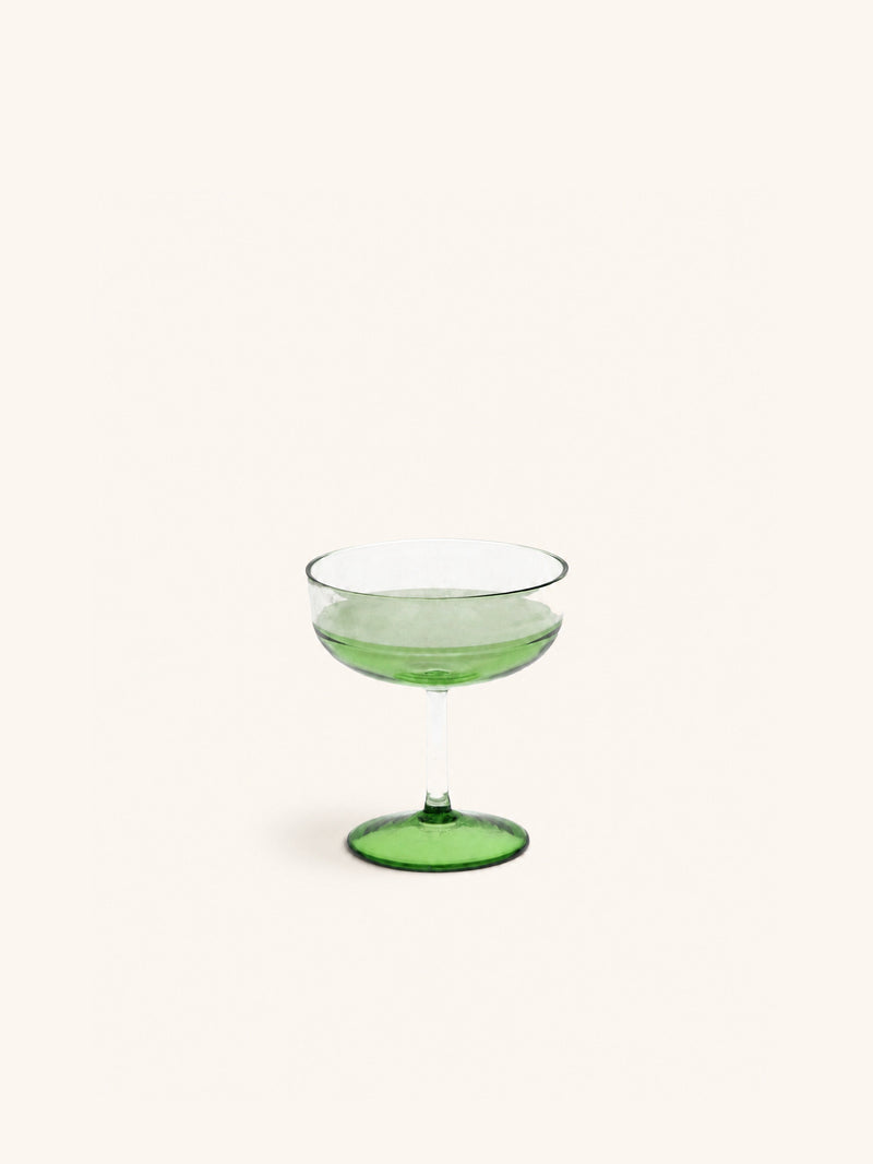 TARIFA - coupe glass - 18CL - borosilicate glass - DIA 10 x H 10 cm - green