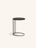 PASO  - table d'appoint - métal - L 48 x W 32,5 x H 62 cm - noyer