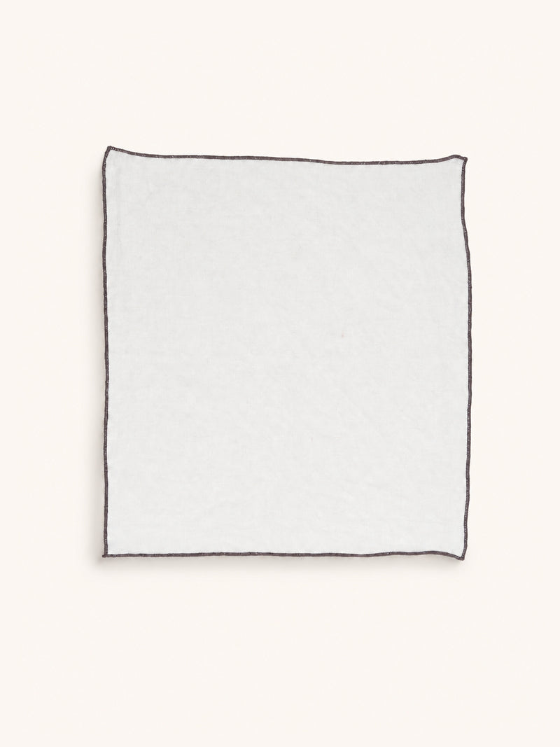 CARTE BLANCHE - napkin - linen - L 45 x W 45 cm - brown