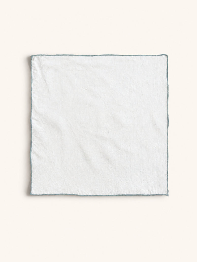 CARTE BLANCHE - napkin - linen - L 45 x W 45 cm - blue-grey