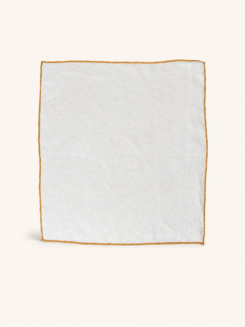CARTE BLANCHE - napkin - linen - L 45 x W 45 cm - yellow