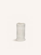 TRULLI - jarrón - metal - DIA 9,7 x H 16 cm - blanco roto