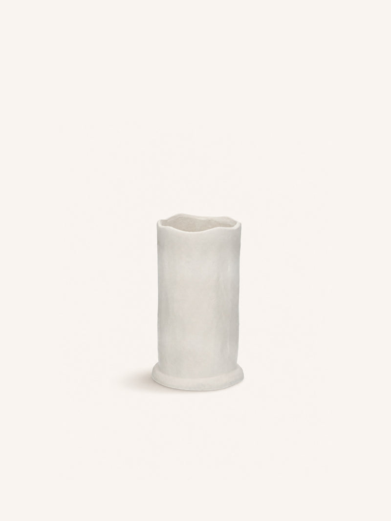 TRULLI - vase - metal - DIA 9,7 x H 16 cm - off-white