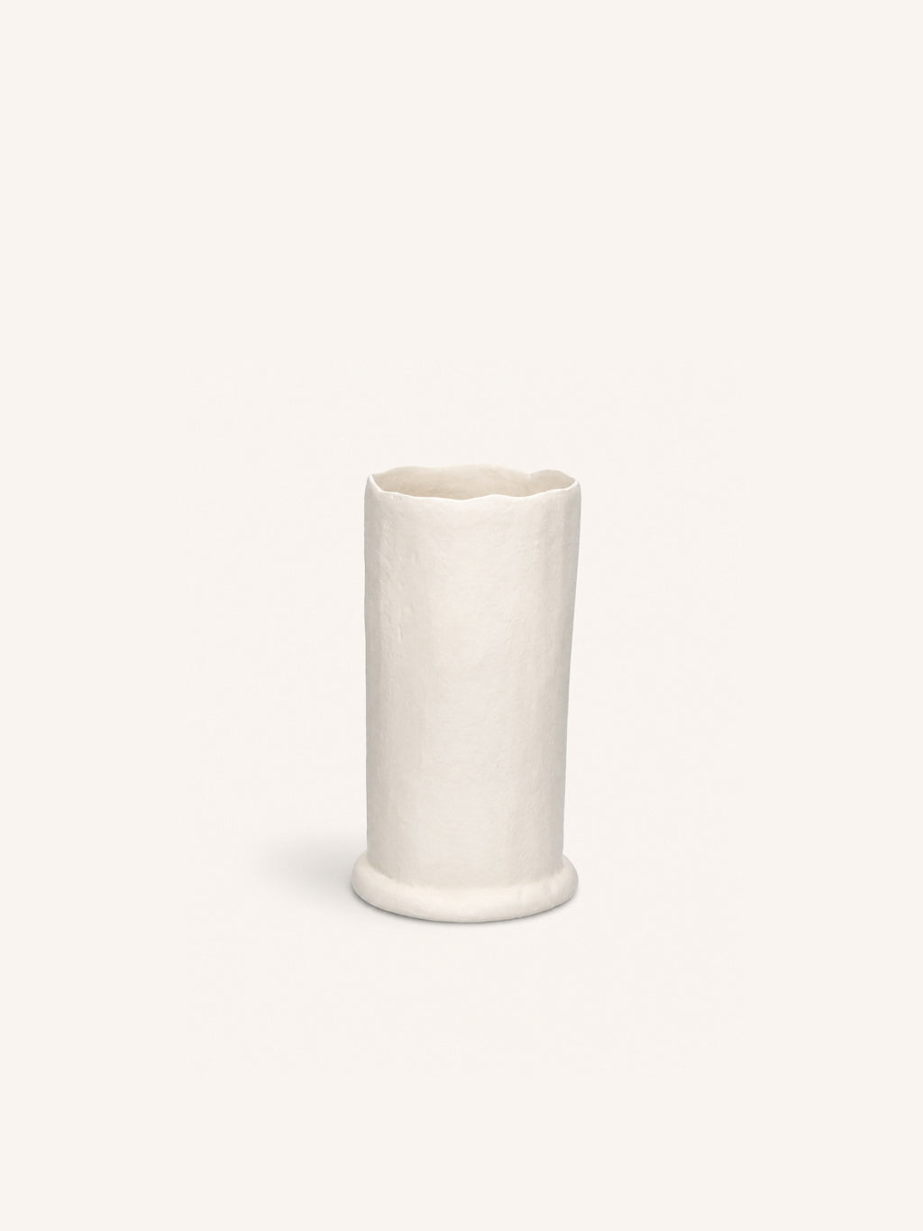 TRULLI - vaso - metallo - DIA 12,3 x H 21 cm - bianco sporco