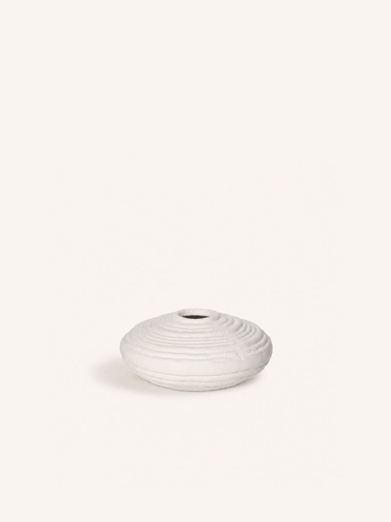 TRULLI - vase - metal - DIA 14,5 x H 6,2 cm - off-white