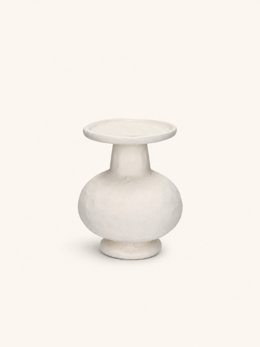 TRULLI - vaso - metallo - DIA 17 x H 20,5 cm - bianco sporco