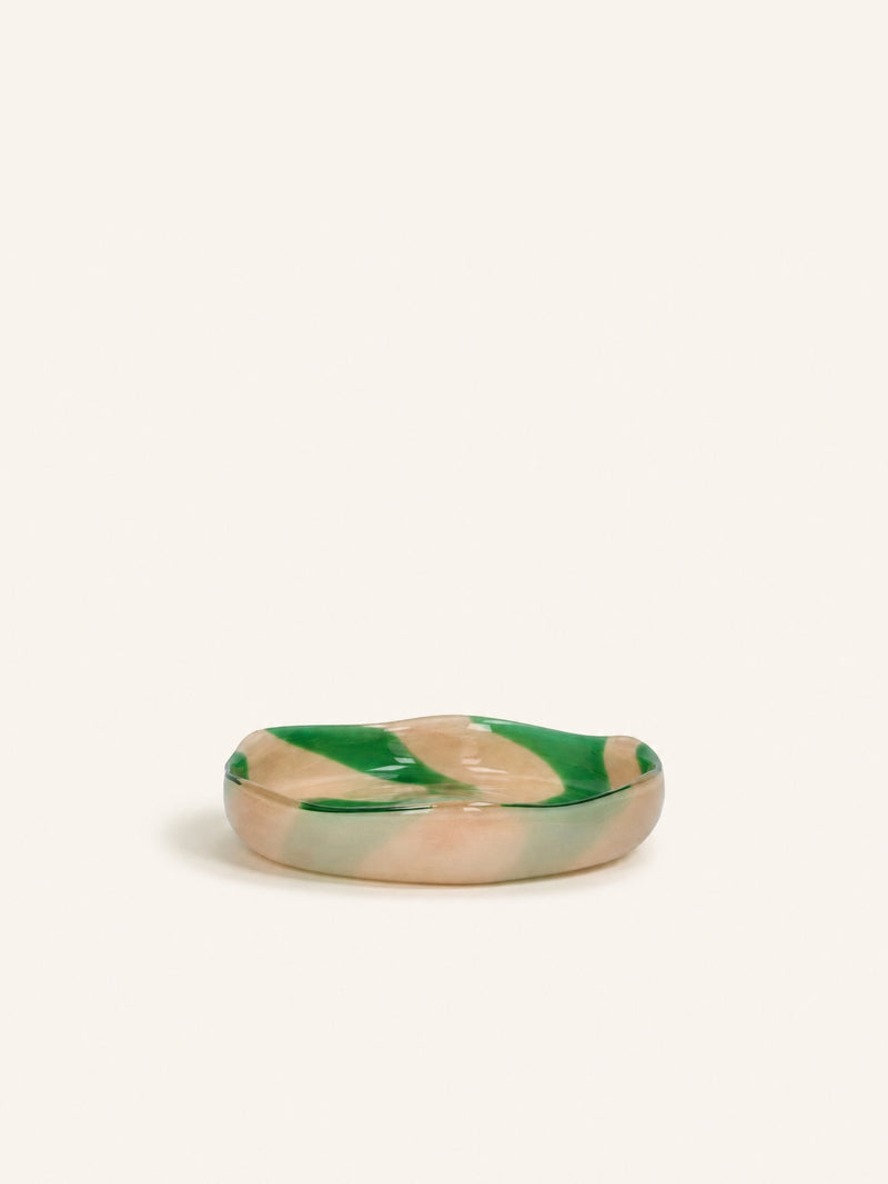 CANNES - bowl - glass - DIA 23 x H 4,5 cm - green